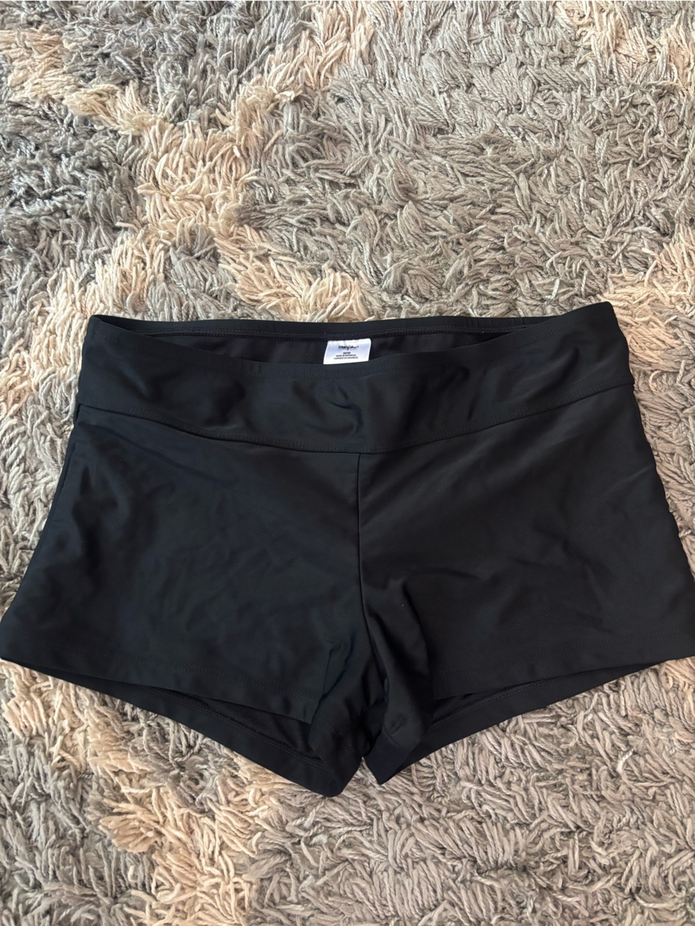 Black Women's Swim Boyshorts